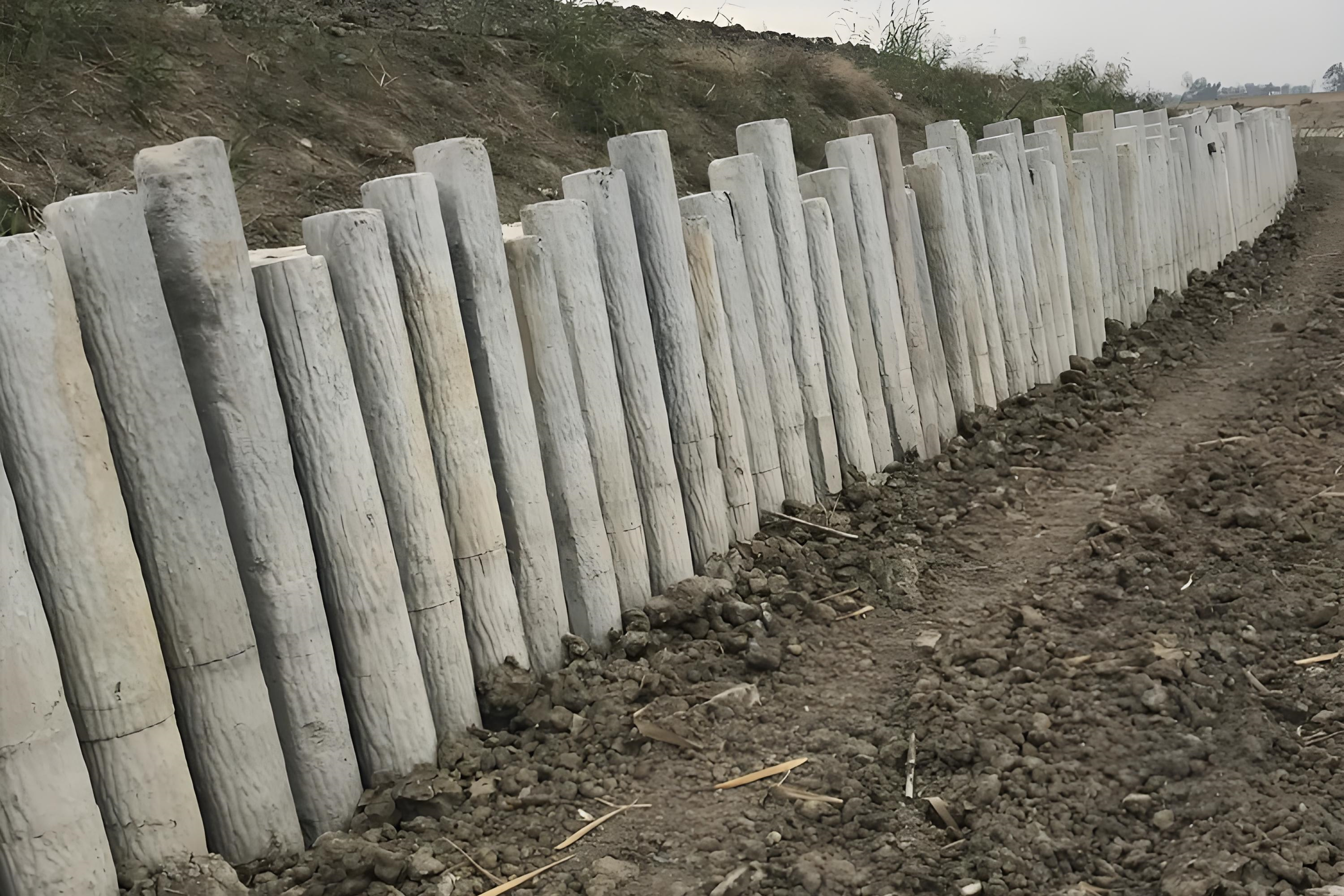 云南水泥樁施工專業施工隊-挖機打仿木樁怎么打？